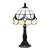 Desk Lamp, XINDA Table Light Tiffany Style Stained Glass Loft Night Light Blue Blossom Pattern Shape 1-Light Decorative Fixture view 2