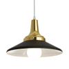XINDA Hanging Fixture Modern Simple Loft Style Pendant Lighting Metal Bowl Shade 1 Lights Ceiling Lamp Decorative Fixture- Black/Gold view 1