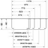 Duravit 0030771000 Metal console Happy D. 2 for washb. 231880, heigh adj.chrome, Medium, Chrome view 3