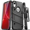 ZIZO Bolt Series for iPhone XR Case with Screen Protector Kickstand Holster Lanyard - Gun Metal Gray view 1