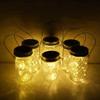 Cynzia Solar Mason Jar Lights, 6 Pack 20 LED Fairy String With 6 Hangers (No Jars), Waterproof Firefly Lantern for Outdoor, Wedding, Patio, Garden, Party, Christmas Decor (Warm White) view 1