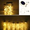 Cynzia Solar Mason Jar Lights, 6 Pack 20 LED Fairy String With 6 Hangers (No Jars), Waterproof Firefly Lantern for Outdoor, Wedding, Patio, Garden, Party, Christmas Decor (Warm White) view 2