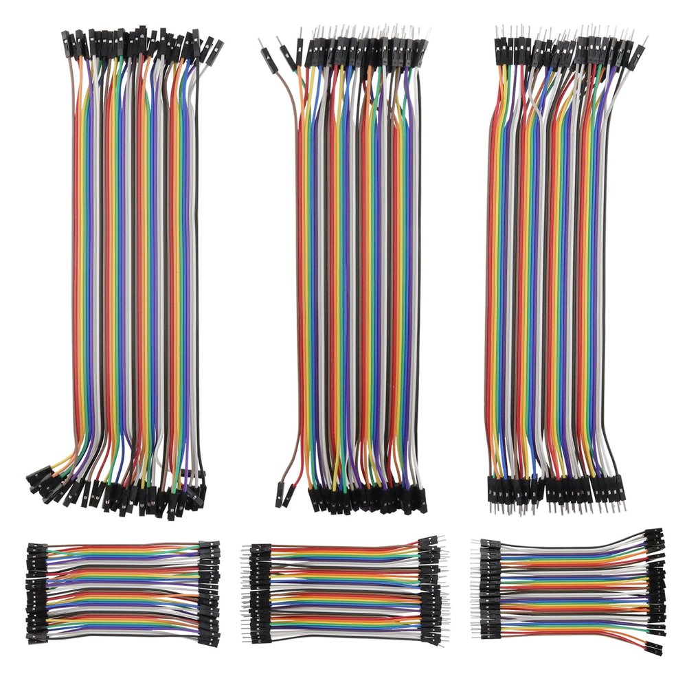Antrader 240pcs 40pin Multicolored Jumper Wires,10CM+20CM Male/Female