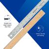 Westcott Stainless Steel Ruler, Zero-Center Scale with Non-Slip Cork Backing, Back-to-School, School Supplies, Classroom Supplies, 24-Inch view 3