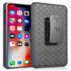 Nakedcellphone Holster Combo for iPhone XR Phone Case with Belt Clip, Black view 1