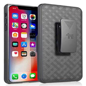 Holster Combo for iPhone Xs Max Phone Case with Belt Clip - Black
