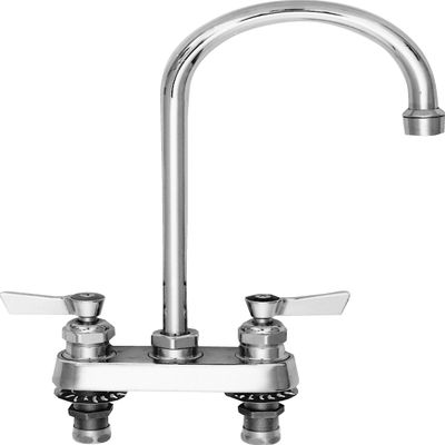 Fisher 3515 4" Centers Deck Faucet with 12" Swivel Gooseneck Spout