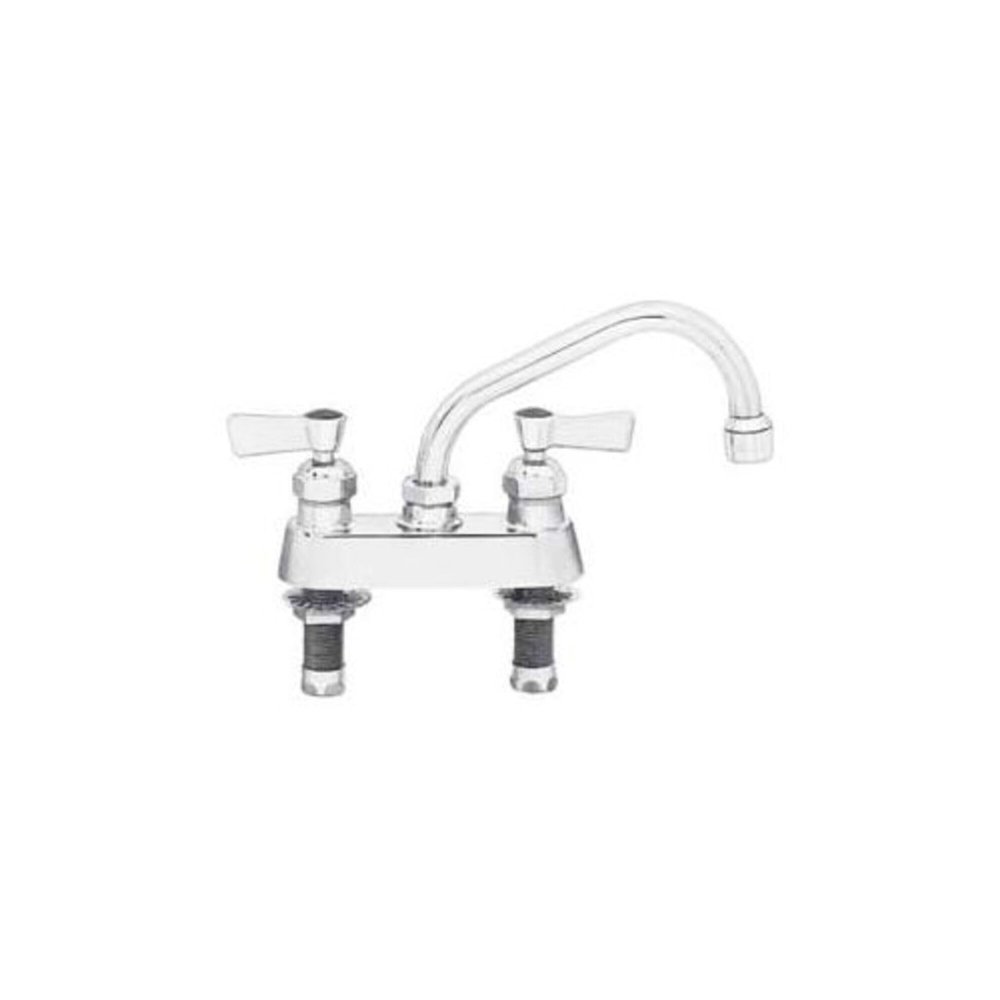 Fisher 53740 Stainless Steel Deck Mount Faucet with 6" Swing Spout, 4"