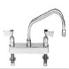 Fisher 57665 Stainless Steel 8" Centers Deck Faucet with 12" Swing Spout view 1