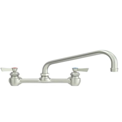 Fisher 61077 Stainless Steel Backsplash Mount Faucet with Swing Spout, and EZ Install Adapters, 8"