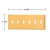 2 Switch Plate Brushed Solid Brass Six Toggle | Renovator's Supply view 2