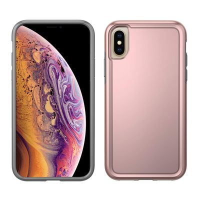 Pelican Adventurer Phone Case for iPhone Xs and iPhone X (Metallic Rose Gold/Gray)