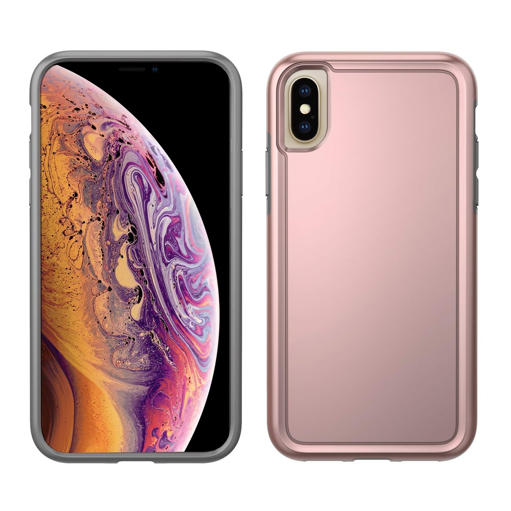 Pelican Adventurer Phone Case for iPhone Xs and iPhone X (Metallic Rose Gold/Gray)
