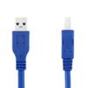 Bluwee USB 3.0 Cable - Type A-Male to Type B-Male - 1 Foot (0.3 Meters) - Round Blue view 4
