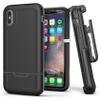 ENCASED Heavy Duty iPhone Xs Case Belt Clip Holster Black Protective Hybrid Cover (Rebel Armor) Designed for Apple iPhone X/iPhone Xs (5.8") view 1