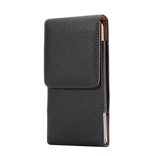 Vertical Travel PU Leather Men Carrying Belt Clip Holster Case Pouch for iPhone Xs/Samsung Galaxy Sol 3 / J3V(2018) / Amp Prime 3 / J3 / J3 Star / J3 Orbit/Google Pixel 3 / Google Pixel 2 (Black)