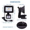 Z Motion Sensor Flood Lights Outdoor,10W Induction LED Lamp, IP65 Waterproof Spotlight,3200K LED Sensor Light,Security Light with US 3-Plug (Warm White-Black) view 2