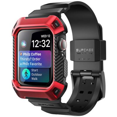 SUPCASE for Apple Watch 9/8/7/6/5/4/SE Case with Band 45mm/44mm Red