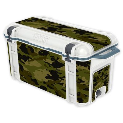 MightySkins (Cooler Not Included) Skin Compatible with OtterBox Venture 65 qt Cooler - Green Camouflage | Protective, Durable, and Unique Vinyl Decal wrap Cover | Easy to Apply | Made in The USA