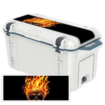 MightySkins (Cooler Not Included) Skin Compatible with OtterBox Venture 65 qt Cooler Lid - Hot Head | Protective, Durable, and Unique Vinyl Decal wrap Cover | Easy to Apply | Made in The USA