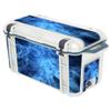 MightySkins (Cooler Not Included) Skin Compatible with OtterBox Venture 65 qt Cooler - Blue Mystic Flames | Protective, Durable, and Unique Vinyl wrap Cover | Easy to Apply | Made in The USA view 1