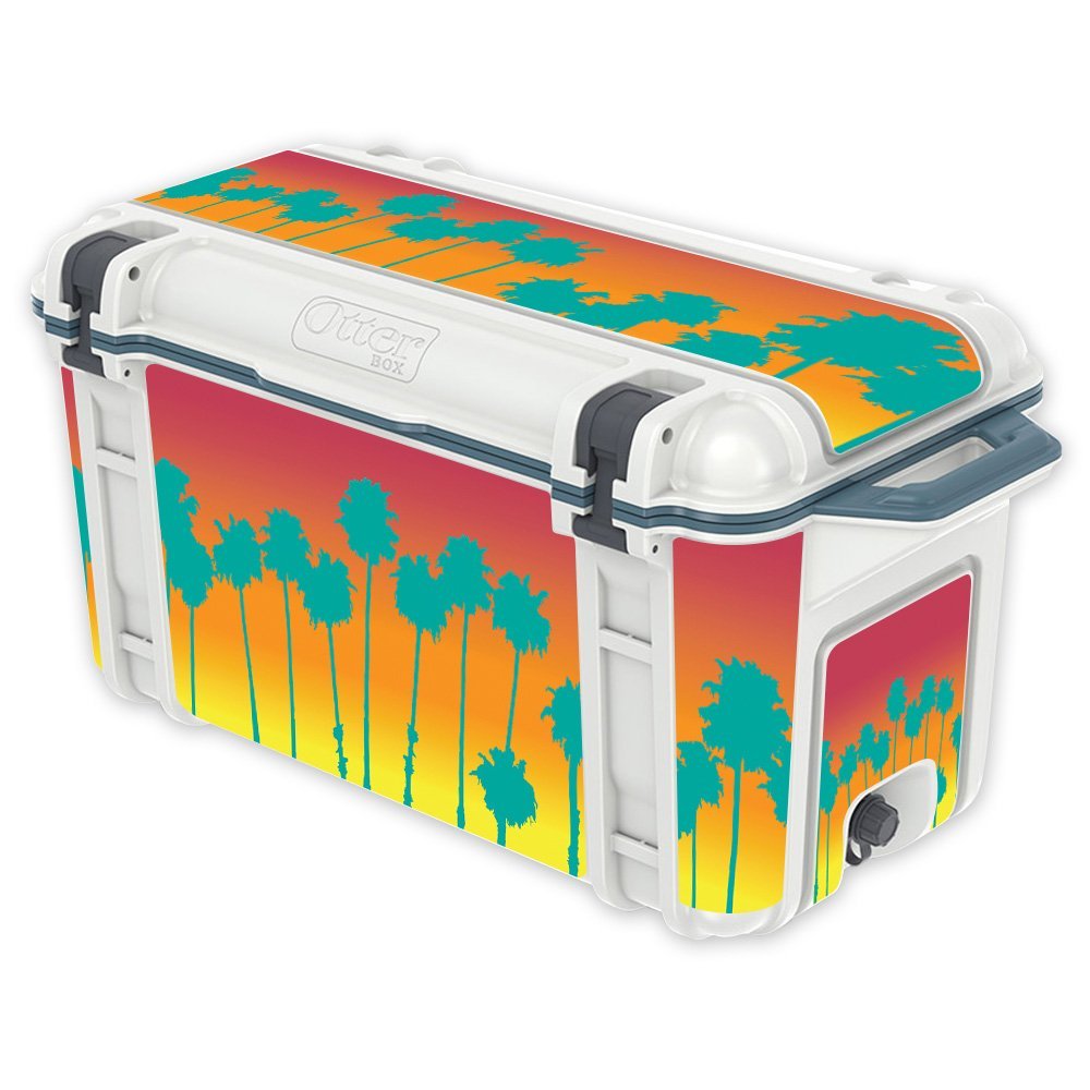 MightySkins (Cooler Not Included) Skin Compatible with OtterBox Venture 65 qt Cooler - Sherbet Palms | Protective, Durable, and Unique Vinyl Decal wrap Cover | Easy to Apply | Made in The USA