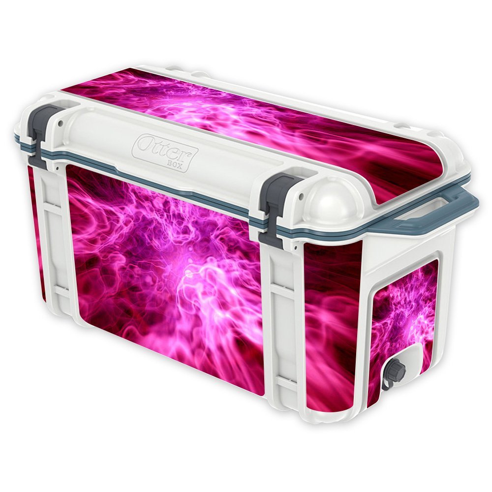 MightySkins (Cooler Not Included) Skin Compatible with OtterBox Venture 65 qt Cooler - Red Mystic Flames | Protective, Durable, and Unique Vinyl wrap Cover | Easy to Apply | Made in The USA