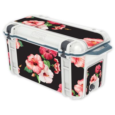 MightySkins (Cooler Not Included) Skin Compatible With OtterBox Venture 65 qt Cooler - Hibiscus | Protective, Durable, and Unique Vinyl Decal wrap cover | Easy To Apply, Remove, and Change Styles | Made in the USA