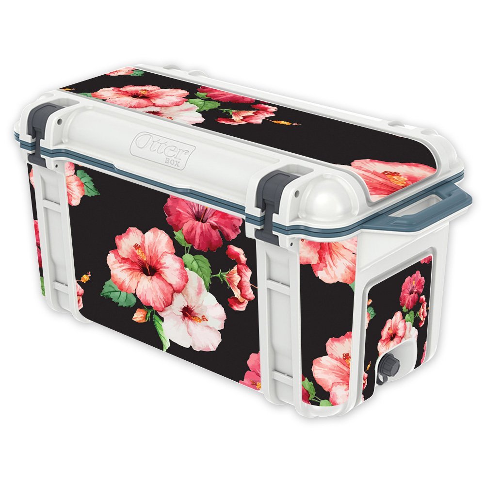 MightySkins (Cooler Not Included) Skin Compatible With OtterBox Venture 65 qt Cooler - Hibiscus | Protective, Durable, and Unique Vinyl Decal wrap cover | Easy To Apply, Remove, and Change Styles | Made in the USA