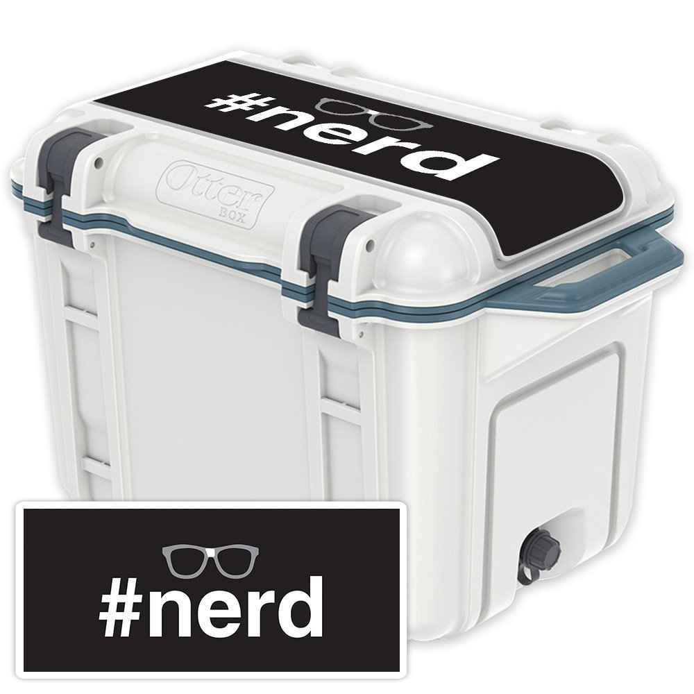 MightySkins (Cooler Not Included) Skin Compatible with OtterBox Venture 45 qt Cooler Lid - Nerd | Protective, Durable, and Unique Vinyl Decal wrap Cover | Easy to Apply | Made in The USA