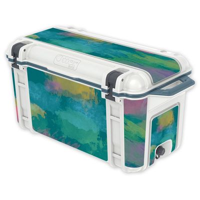 MightySkins (Cooler Not Included) Skin Compatible with OtterBox Venture 65 qt Cooler - Watercolor Blue | Protective, Durable, and Unique Vinyl Decal wrap Cover | Easy to Apply | Made in The USA