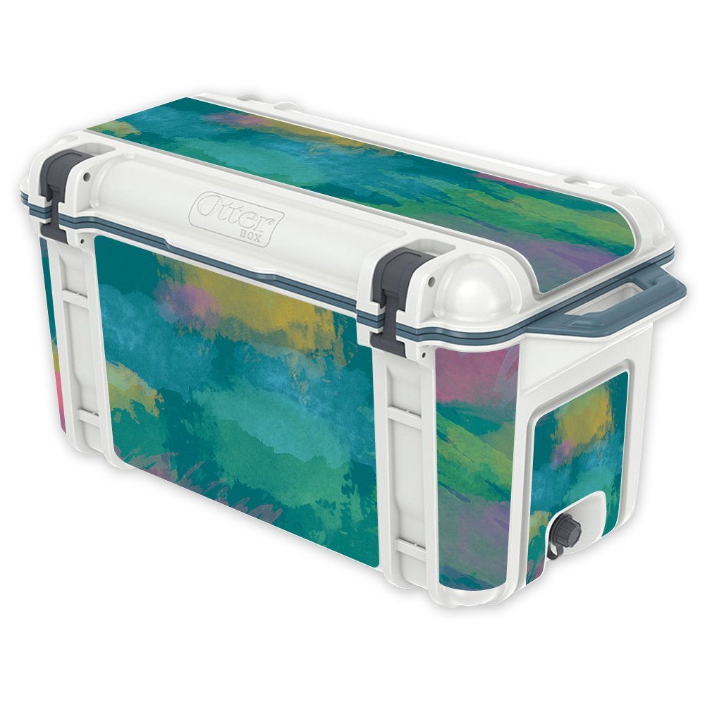 MightySkins (Cooler Not Included) Skin Compatible with OtterBox Venture 65 qt Cooler - Watercolor Blue | Protective, Durable, and Unique Vinyl Decal wrap Cover | Easy to Apply | Made in The USA