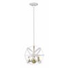 Z-Lite Cavallo - 3 Light Pendant in Transitional; Style - 12 Inches Wide by 11.5 Inches High-Hammered White/Olde Brass Finish view 1