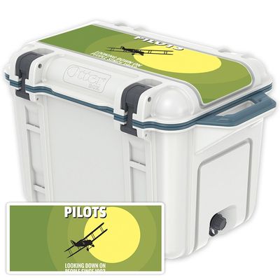 MightySkins (Cooler Not Included) Skin Compatible with OtterBox Venture 45 qt Cooler Lid - Pilots | Protective, Durable, and Unique Vinyl Decal wrap Cover | Easy to Apply | Made in The USA