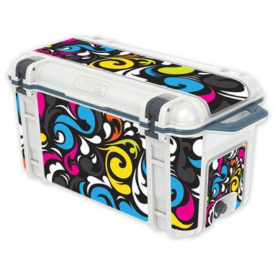 MightySkins (Cooler Not Included) Skin Compatible With OtterBox Venture 65 qt Cooler - Swirly | Protective, Durable, and Unique Vinyl Decal wrap cover | Easy To Apply, Remove, and Change Styles | Made in the USA