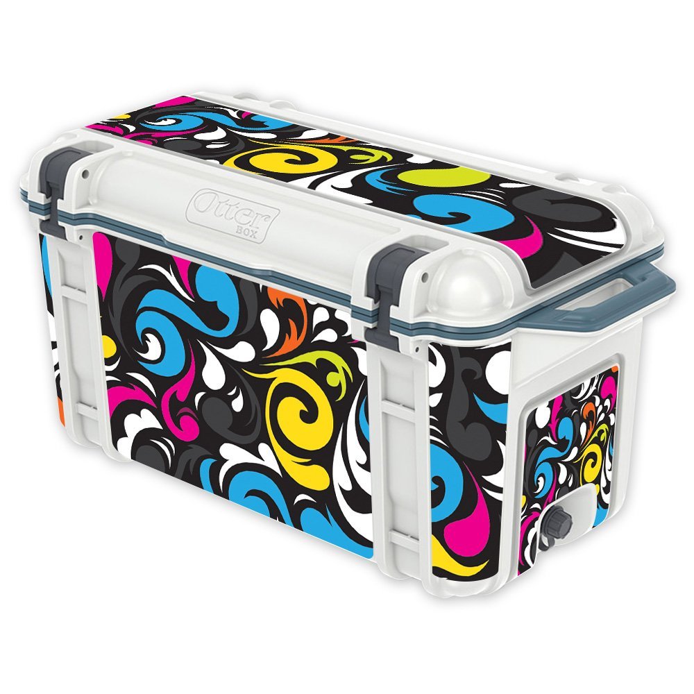 MightySkins (Cooler Not Included) Skin Compatible With OtterBox Venture 65 qt Cooler - Swirly | Protective, Durable, and Unique Vinyl Decal wrap cover | Easy To Apply, Remove, and Change Styles | Made in the USA