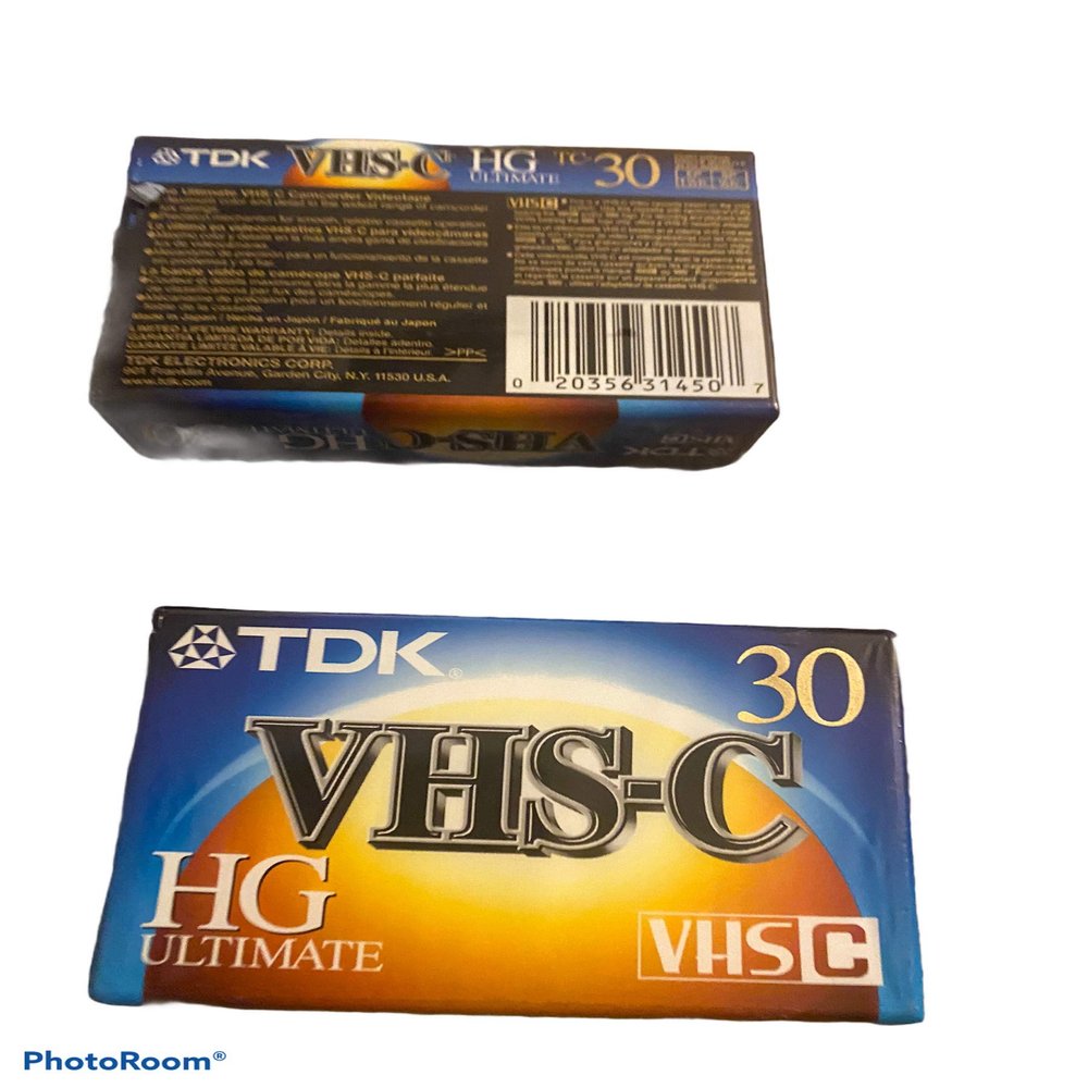 TDK VHS-C Premium Camcorder Tape, 30 Minutes, 3-Pack of Tapes