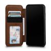 Deen Wallet Book Leather Case for iPhone Xs Max - Saddle view 1