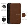 Deen Wallet Book Leather Case for iPhone Xs Max - Saddle view 3