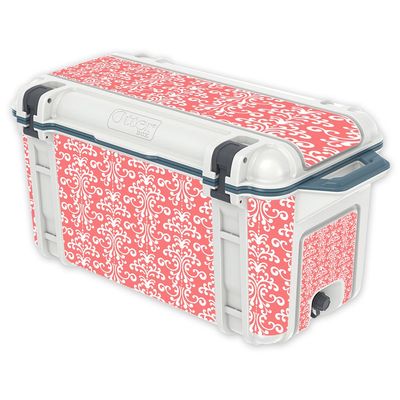MightySkins (Cooler Not Included) Skin Compatible with OtterBox Venture 65 qt Cooler - Coral Damask | Protective, Durable, and Unique Vinyl Decal wrap Cover | Easy to Apply | Made in The USA