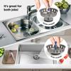 Highcraft 97343 Kitchen Sink Basket Strainer Replacement for Standard Drains (3-1/4 Inch) Stainless Spring Steel Closure and Rubber Stopper, Stainless Steel view 4