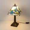 ANYE Tiffany Style Table Lamp Mosaic Stained Handmade Glass Lamp Shade Antique Vintage Desk Lamp with Pull Chain TD0305 view 2