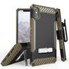 Beyond Cell Trishield Series Compatible With iPhone Xs Max Case/ Military Grade Rugged Cover + [Metal Kickstand]+[Belt Clip Holster] Compatible With Apple iPhone Xs MAX 6.5" (2018) - Brown view 1