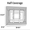 Covermates Outdoor Half TV Cover - Various Sizes, Light Weight Material, Weatherproof, Dustproof, Cinching Drawcord, Outdoor TV Covers, 55-59 Inch Screen Size, Black view 3