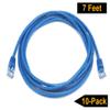 iMBAPrice 1' Cat5e Network Ethernet Patch Cable, 10 Pack, Blue (IMBA-CAT5-01BL-10PK) view 4