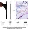 2Pack Marble Adhesive Phone Pocket,Cell Phone Stick On Card Wallet Sleeve,Credit Cards/ID Card Holder(Double Secure) with Sticker for Back of iPhone,Android and All Smartphones-Black&Purple Marble view 2