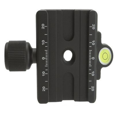 Desmond DAC-60 60mm QR Clamp 3/8" w 1/4" Adapter & Level Arca-Swiss Compatible for Tripod Head Quick Release