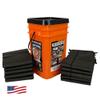Quick Dam Grab & Go Flood Kit  5x 5ft Barriers & 10x 2ft Bags  50ft Total Coverage  Water-Activated Flood Protection with Hi-Vis Orange Storage Bucket view 1