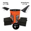 Quick Dam Grab & Go Flood Kit  5x 5ft Barriers & 10x 2ft Bags  50ft Total Coverage  Water-Activated Flood Protection with Hi-Vis Orange Storage Bucket view 2