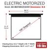 Akia Screens 104 inch Motorized Electric Remote Controlled Drop Down Projector Screen 4:3 8K 4K HD 3D Retractable Ceiling Wall Mount Black Projection Screen Office Home Theater Movie AK-MOTORIZE104V1 view 4